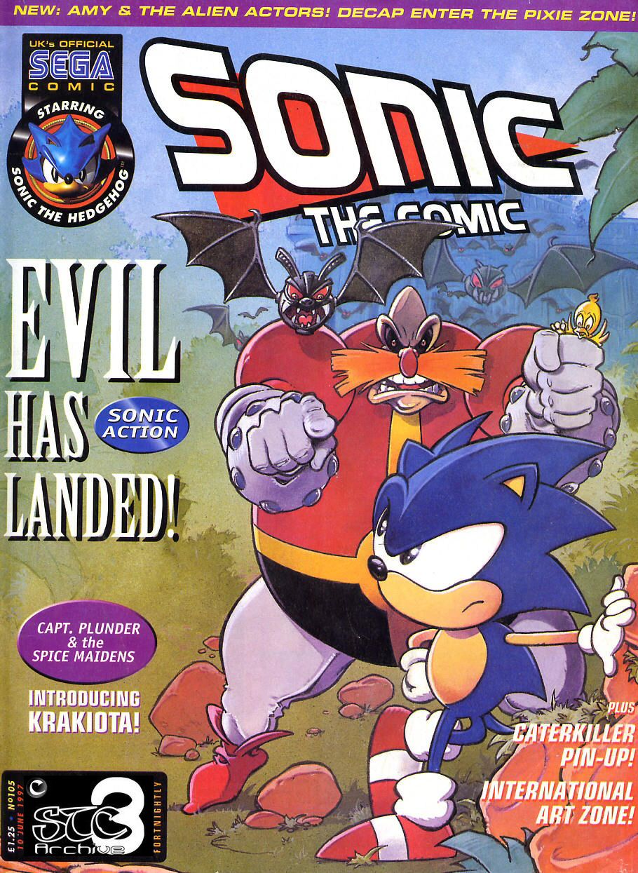 Sonic - The Comic Issue No. 105 Comic cover page